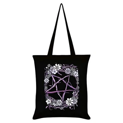Image of Grindstore Pagan Pentagram Tote Bag Black 38x42cm