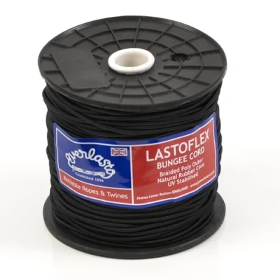 Image of Everlasto &#039;Lastoflex&#039; Bungee Cord Black 2mm x 100M Reel