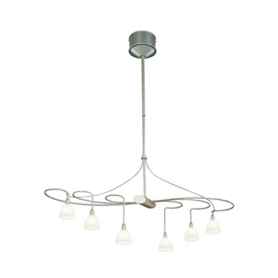 Image of Lunar Straight Bar Pendant Ceiling Light Satin Nickel