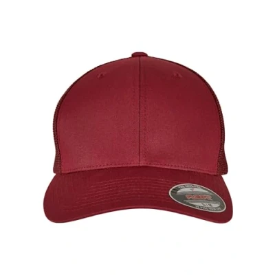 Image of Flexfit Unisex Mesh Trucker Baseball Cap, cranberry, L XL UK