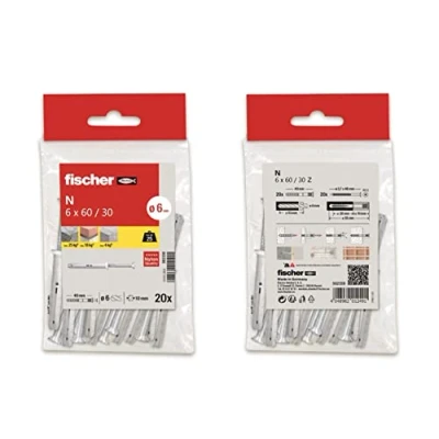 Image of fischer Strike studs and screws N 6 x 60, concrete studs, bag of 20