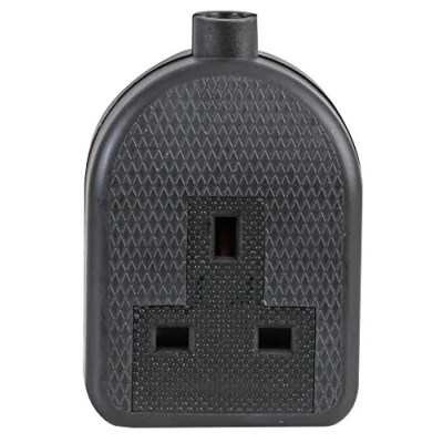 Image of Pro Elec 0138 BK 1 Gang Rubber Trailing Socket, 13A, 250V, Black