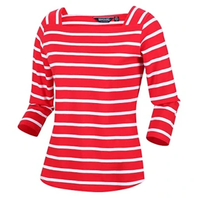 Image of Regatta Unisex Polexie T Shirt, True Red/White Stripes, 34 DE