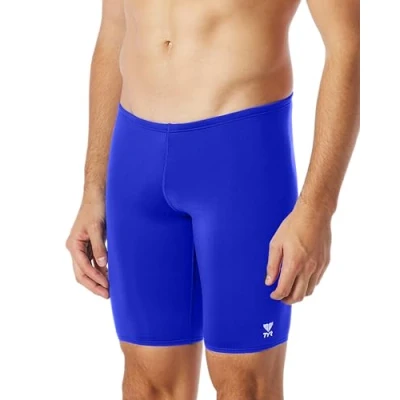 Image of TYR Men&#039;s Durafast One Solid Jammer Swimsuit Royal, 38