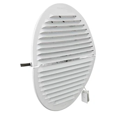 Image of La Ventilazione GABDF200R Ventilation Grille Round Aluminium Painted White with Insect Net Diameter 235 mm