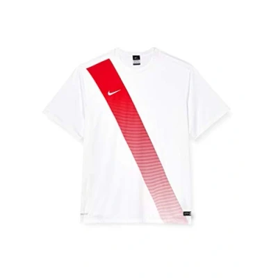Image of Nike Men&#039;s Sash Short Sleeve Jersey Top University Red/Mnnavy/Football White, X Large