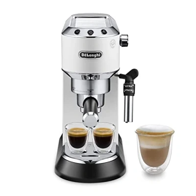 Image of De&#039;Longhi EC685.W Dedica Style Pump Espresso, Metal, 1350 W, 1 Litre, White