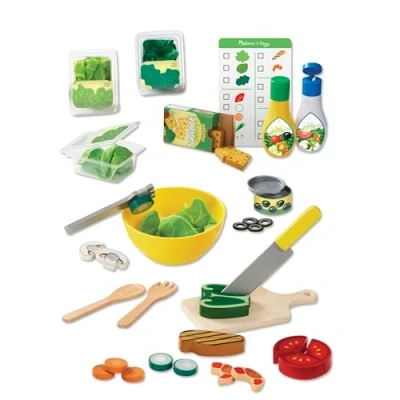 Image of Melissa &amp; Doug Slice and Toss Salad Set, Pretend Play Food, 3+, Gift for Boy or Girl