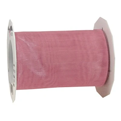 Image of C.E. Pattberg Sheer Organza Ribbon Light Pink, 27 Yards Gift Wrap Ribbon, 4.4 inches Width, Accessories for Decoration &amp; Handicrafts, Presents, Every Occasion