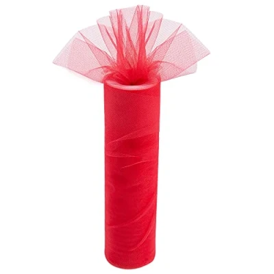 Image of Time to Sparkle 30cm x 25m Wide Red Tulle Roll Fabric Spool Tutu Party Birthday Wraping Crafts Bridal Bow Skirt Wedding Decor