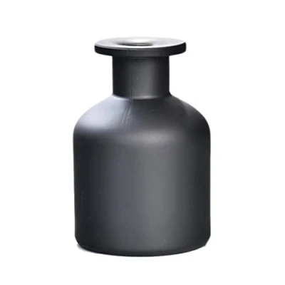 Image of 150ml/5oz Empty Glass Diffuser Bottles Jar Refillable Aromatherapy Essential Oils Container Fragrance Accessories Crafts Decor for DIY Replacement Reed (Matt Black)