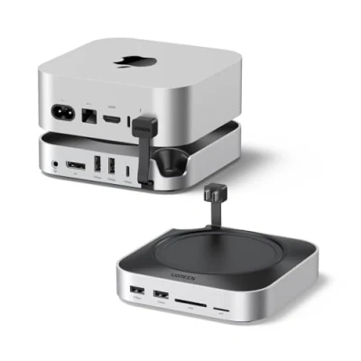 Image of UGREEN Mac Mini M4 Dock with 4K DisplayPort, 10 in 2 Docking Station 10Gbps NVMe SSD Enclosure, USB C and A Data Ports, SD/TF Card Slot, 3.5mm Audio for / Pro