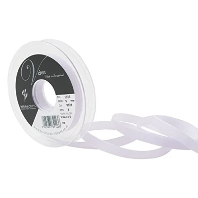 Image of Berisfords Velvet Ribbon, Lilas Clair, 10.2 x 1.5 cm
