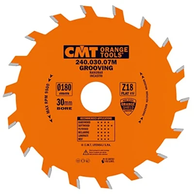 Image of CMT Orange Tools 240.030.07 M Circular Saw Blade for Straight Groove Cutter 180 x 3 30 Teeth 18