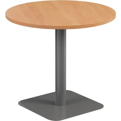 Image of Vivace 800mm Mid Table Beech Top and Silver Legs Ref CH2694SVBE2