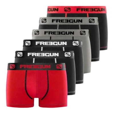 Image of FREEGUN Men&#039;s Solid FG/SOL/AM/1/PK6 Underwear, P, Xx Large (Pack of 6)