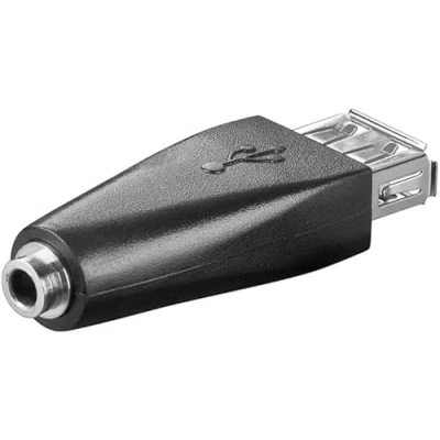 Image of cablepelado USB Female to Jack Adapter Black