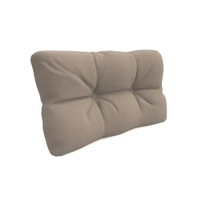 Image of POKAR Euro Pallet Quilted Pillow 1x Side Cushion 60 x 40cm, Garden Pillows, Sofa Bench Furniture, Patio, Without Pallets, Beige