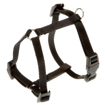 Image of Ferplast Small Dog Harness CHAMPION XS, Cat Adjustable in 3 Points, Easy to Wear, Chest 25 38 cm. Black
