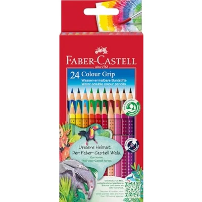 Image of Faber Castell Cardboard box 24 Colour Grip 2001pencils