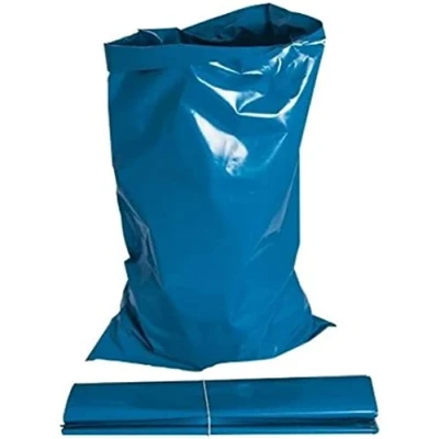 Image of 100 x Heavy Duty Plastic Rubble Sacks Bags for Building Garden Waste Bag Builders Gardening 20kg 32 litre Capacity Large Size 20 30 inches (Blue)