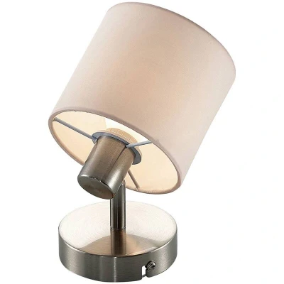 Image of Lindby Stannis wall light, fabric, matt nickel