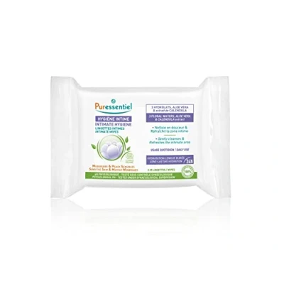 Image of Puressentiel Intimate Wipes Hygiene Organic 25