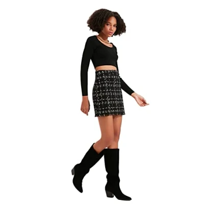 Image of Trendyol FeMan Mini A line Regular fit Woven Skirt Black