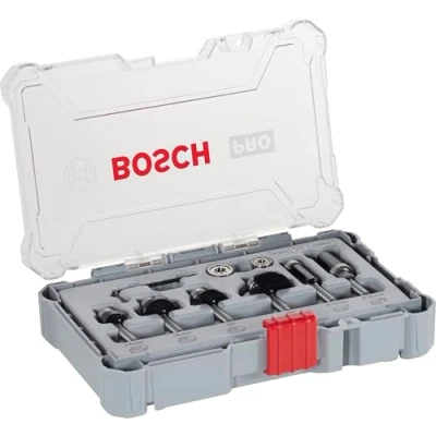 Image of Bosch Professional 6 pcs. Trim &amp; Edging Router Bit Set (for Wood, Ø mm Shank, Accessory Router)