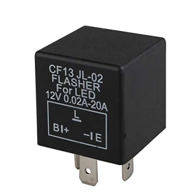 Image of Futheda LED Speed Adjustable Car Flasher Relay Turn Signal 3 Pin 12V Motorbike Electronic Blinker to Fix Indicator Light Compatible with CF13 JL 02 0.02A 20A