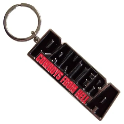 Image of Rock Off officially licensed products Pantera Cowboys From Hell Keyring Keychain One Size