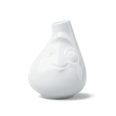 Image of FIFTYEIGHT PRODUCTS Small Vase &quot;Putzig&quot; (Porcelain, 250 ml, White, Made in Germany)