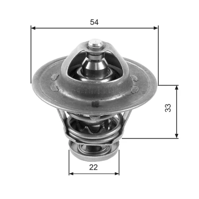 Image of 19301PLZD00 Engine thermostat GATES TH22285G1 85C with gaskets/seals housing VAUXHALL: Vectra Mk1 CC, Saloon, Cavalier Mk3 CC