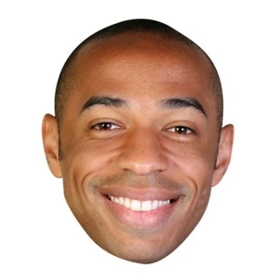 Image of FoxyPrinting Thierry Henry Celebrity Cardboard Party Face Mask Fancy Dress
