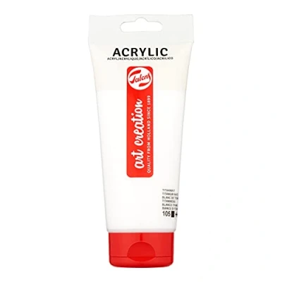 Image of Talens Art Creation Acrylic Titanium White, canvas, 200 ml Tube Acrylfarbe