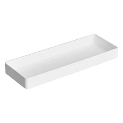 Image of Amazon Basics Rectangular Plastic Organizer Half Accessory Tray, White