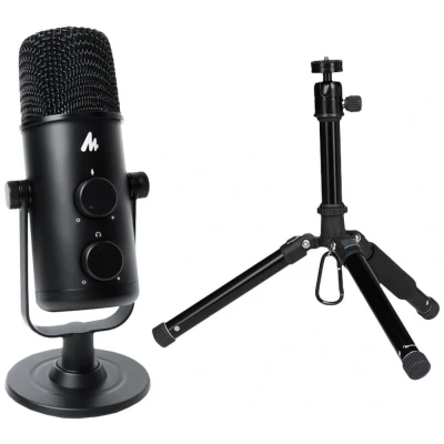 Image of MAONO AU 903 USB Microphone &amp; Tripod Set Black, Black