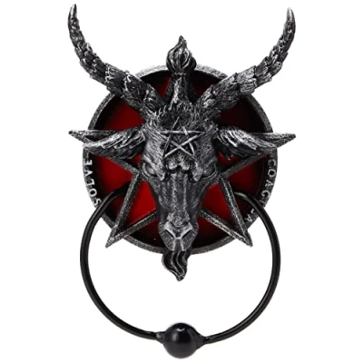 Image of Nemesis Now B4474N9 Black Baphomet Door Knocker 20.5cm