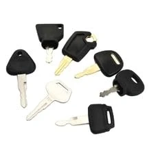 Image of Replacement Ignition Keys 7pcs Set Compatible for JCB CAT Komatsu 14603 14607 Plant Excavator Dumper Tractor Dozer Roller