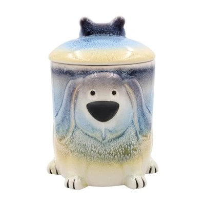 Image of L &amp; P Home Gifts Lesser Pavey Faithful Dog Canister Storage Jars For All Types Of Kitchen Lovey Container Jar With Lids Type Foods