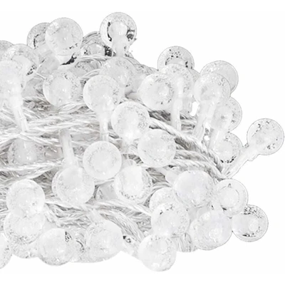 Image of vidaXL Globe Fairy String Lights 20m 200 LED Cold White 8 Function
