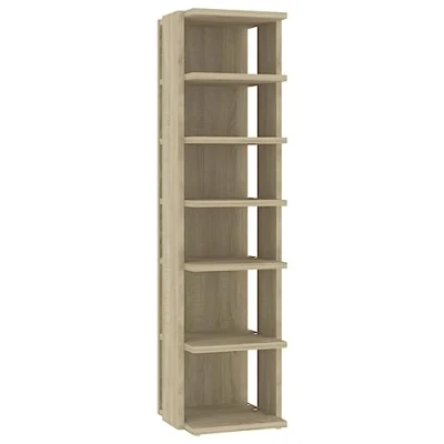 Image of vidaXL 2x Shoe Cabinets Household Supplies Wardrobe Storage Organiser Cabinet Shelf Rack Footwear Stand Cupboard Chipboard Sonoma Oak