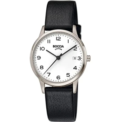 Image of Boccia Women Analog Quartz Watch with Leather Strap 3310 01