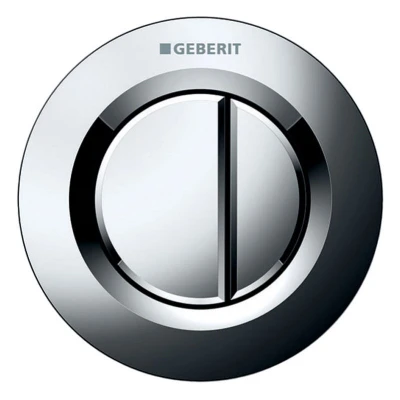 Image of Geberit 116.043.21.1 01, Recessed, Remote Control for Dual Flush Pneumatic Button, Sigma 8 cm, Bright Chrome