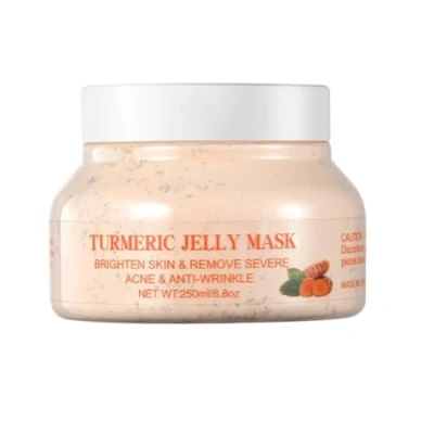 Image of Britains Beauty Ultimate Jelly Masks 10 Varieties for All Skin Types: Brightening, Hydration, Anti Aging, Acne Treatment, Natural Ingredients, 250ml Each (Turmeric Mask)
