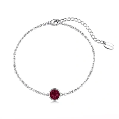 Image of Philip Jones Red Crystal Anklet Created with Zircondia® Crystals