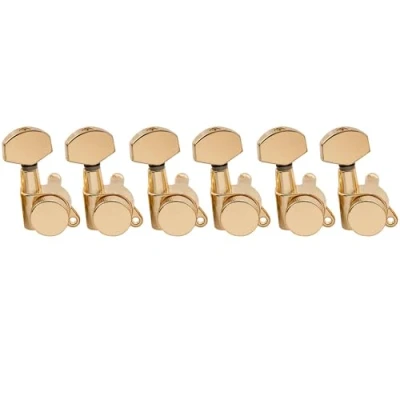 Image of Musiclily Pro 6 in Line Guitar Locking Tuners Lock String Tuning Pegs Keys Machine Heads Set for Strat Tele Electric Guitar, Gold