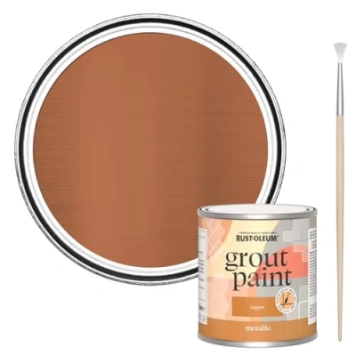Image of Rust Oleum Metallic Ultra Durable Grout Paint Copper 250ml