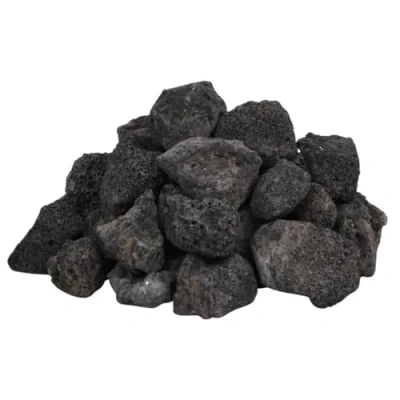 Image of vidaXL Black Volcanic Rocks 10kg Natural Aquarium Decoration Ideal for Fresh and Saltwater Fish Tanks, Landscaping, Planter Beds