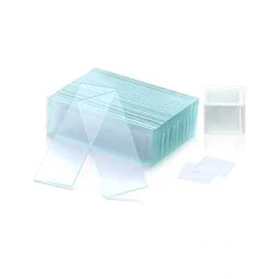 Image of QWORK® 50 PCS microscope slides and 100 cover slips